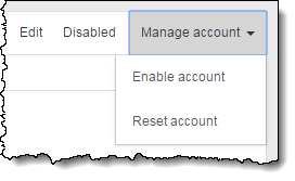 Enable account menu.